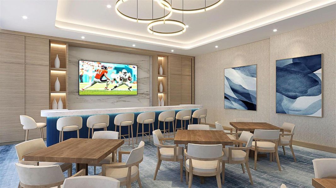 Artists' rendering party room