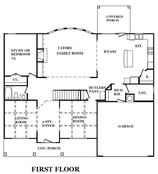 2D floor plan layout for the Barnhart by JR Homes in The Registry, McDonough, GA (Image 5).