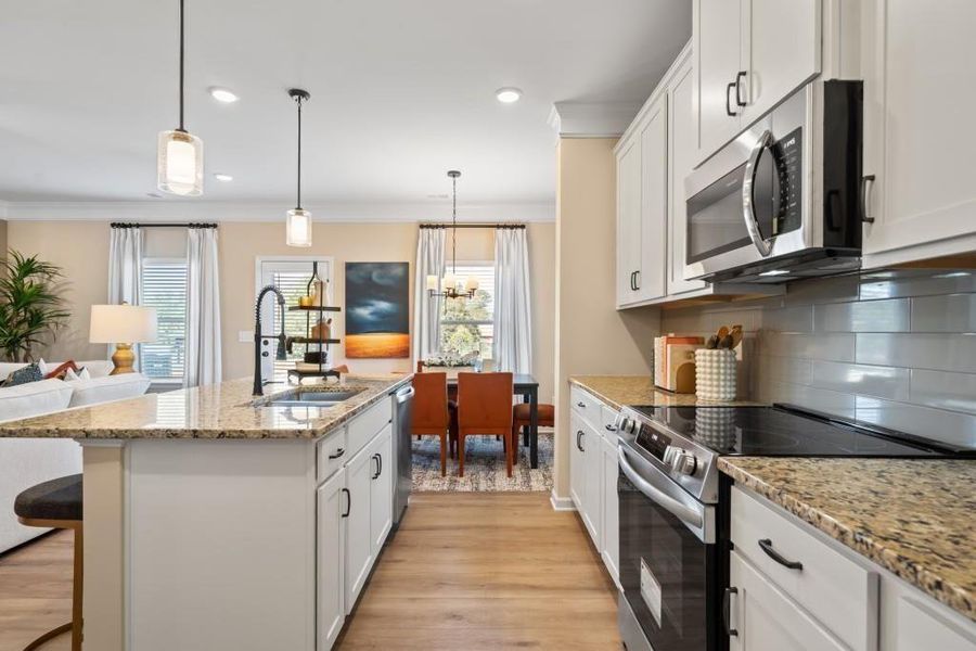 Furnished interior view inside a new home in The Andros, Dalton (Image 12).
