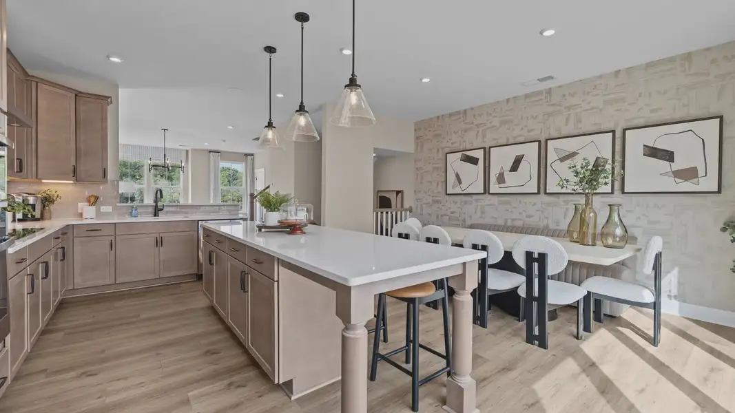 Furnished interior view inside a new home in The River District Townhomes, Charlotte (Image 5).