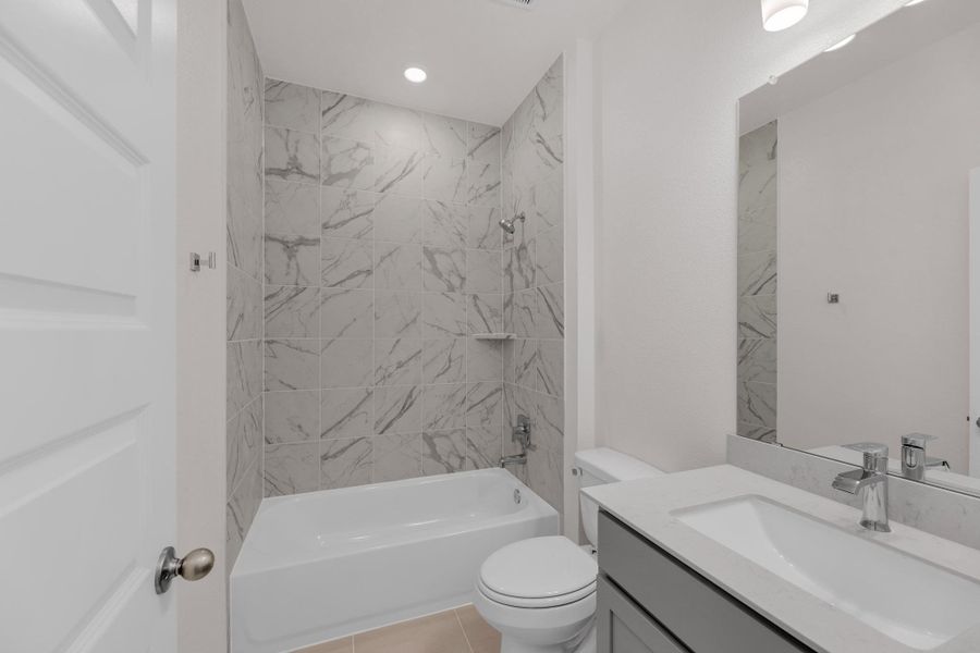 Furnished interior view inside a new home in Salerno - Classic Collection, Round Rock (Image 11).