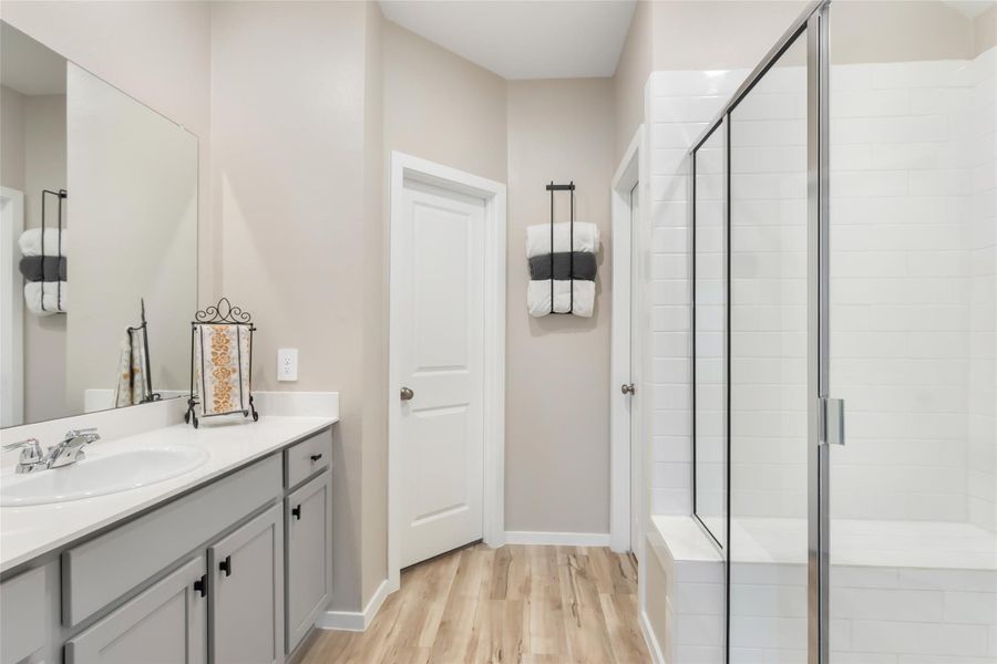 Furnished interior view inside a new home in Pinewood at Grand Texas, New Caney (Image 28).
