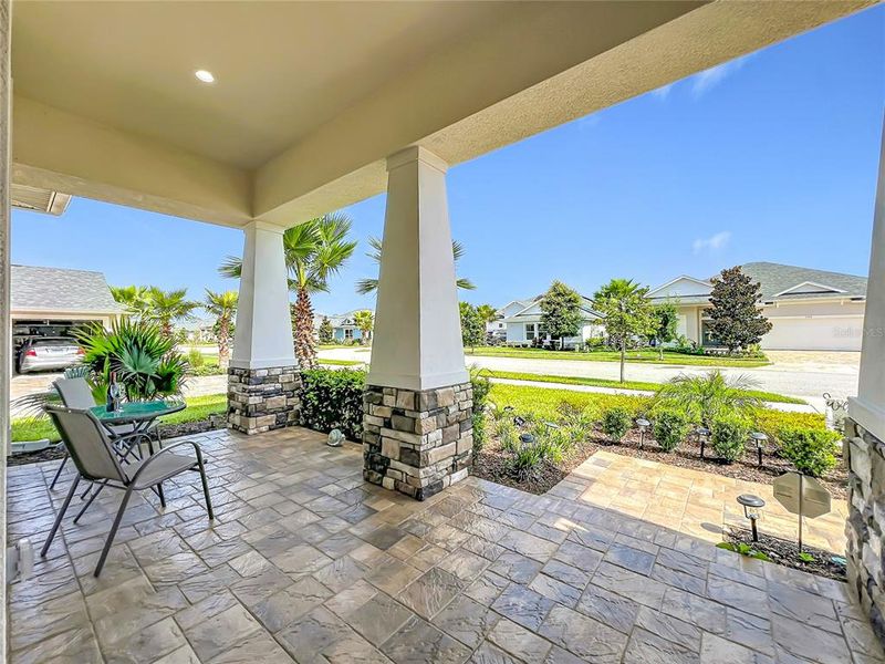 Exterior details and patio area of a home in The Reserve at Victoria, Deland (Image 26). Exterior details and patio area of a home in The Reserve at Victoria, Deland (Image 26).