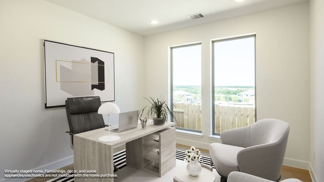 Furnished interior view inside a new home in Lariat 50', Liberty Hill (Image 8).