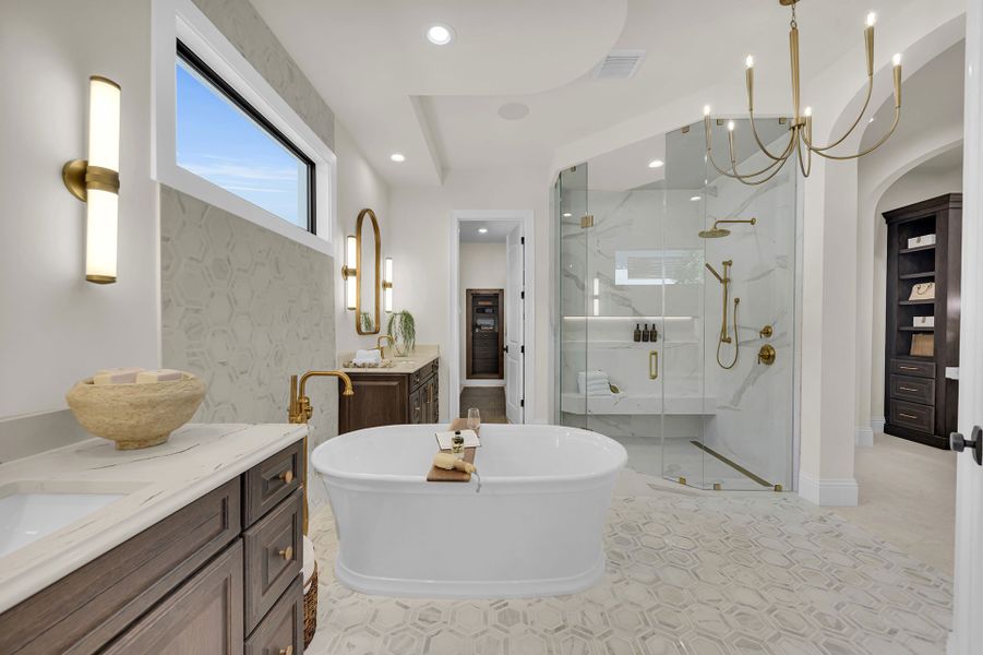 Representative furnished interior of a home built from the Cobalt by Lee Wetherington Homes in Wild Blue at Waterside, Lakewood Ranch (Image 5).