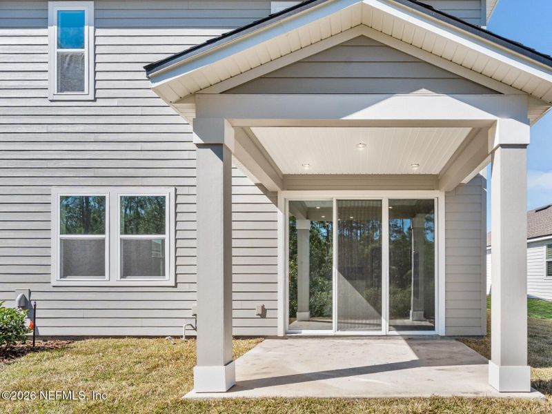 Exterior details and patio area of a home in Seminole Palms, Palm Coast (Image 19).