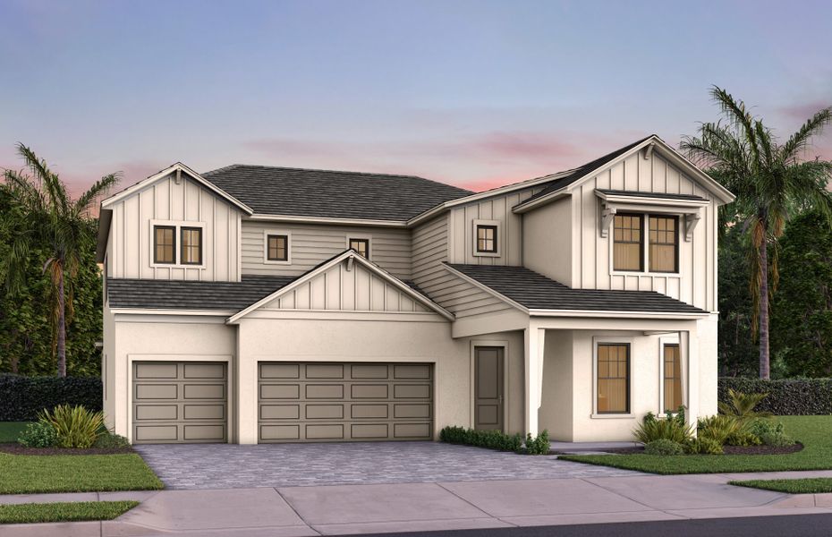 Representative exterior photo of a completed home built from the Roseland by DiVosta in Amara, Lake Worth, FL (Image 21).