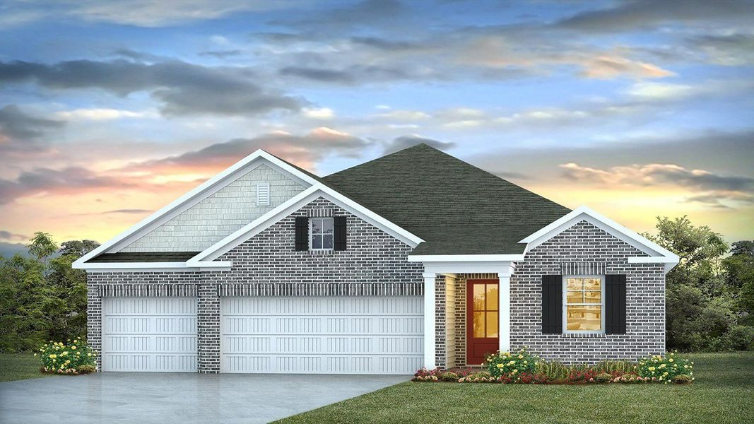 Representative exterior photo of a completed home built from the Madison by D.R. Horton in Magnolia Farms, Florence, SC (Image 4).