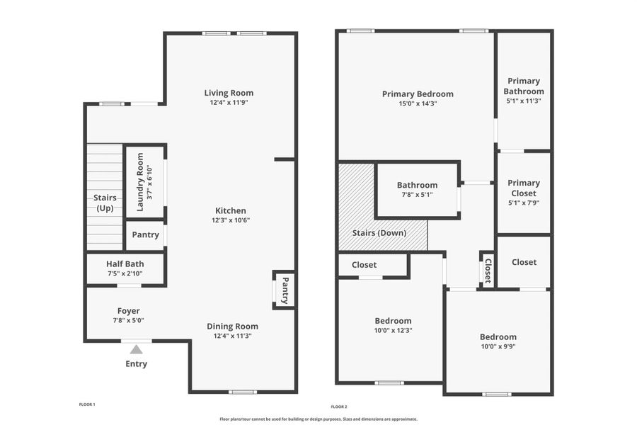 2D floor plan layout of this home in Valverde, Bastrop, TX (Image 5).