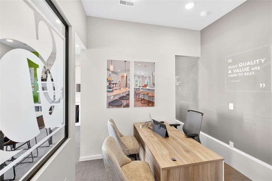 Furnished interior view inside a new home in Townes At The Stiles, Cartersville (Image 6). Furnished interior view inside a new home in Townes At The Stiles, Cartersville (Image 6).