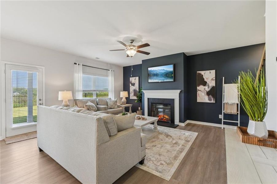 Furnished interior view inside a new home in The Hills at Cedar Creek, Winder (Image 17).