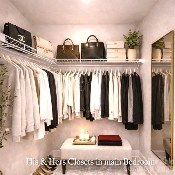 Main Bedroom has His & Her Closets. Each closet 6 ft x 7 ft. Main Bedroom has His & Her Closets. Each closet 6 ft x 7 ft.