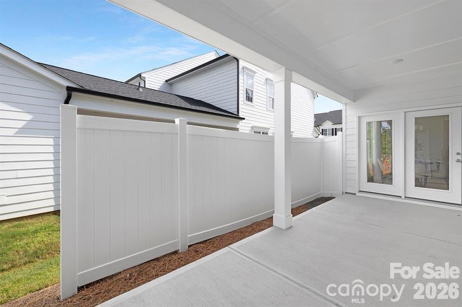 Exterior details and patio area of a home in Edgewood Preserve, Huntersville (Image 3).