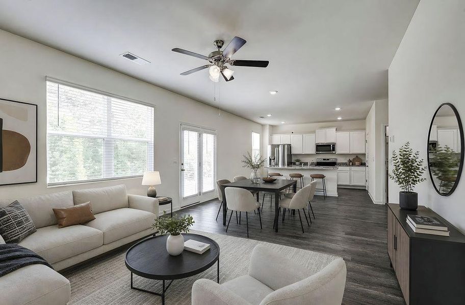Furnished interior view inside a new home in Cedar Ridge - Locust Grove Station, Locust Grove (Image 16).