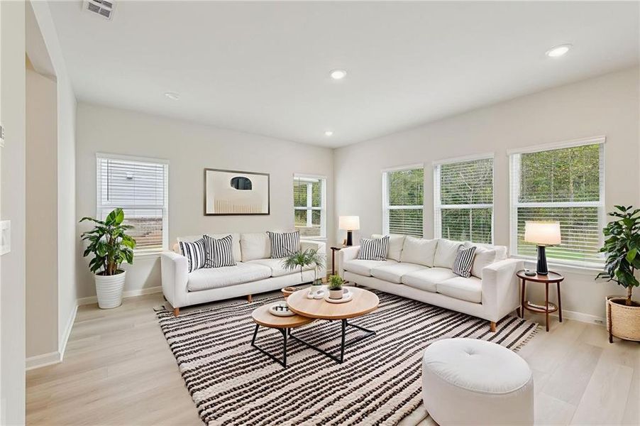 Furnished interior view inside a new home in Preserve at Mountain Creek, Pendergrass (Image 12).