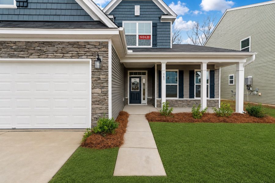 Exterior details and patio area of a home in Oakley Pointe, Moncks Corner (Image 3).