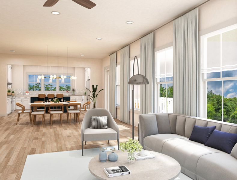 Furnished interior view inside a new home in Fiddler Cove, Mount Pleasant (Image 4). Furnished interior view inside a new home in Fiddler Cove, Mount Pleasant (Image 4).