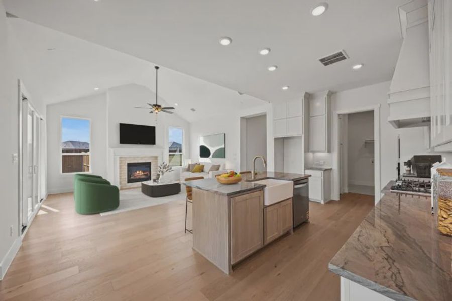 Furnished interior view inside a new home in Chatham Reserve, Providence Village (Image 4).