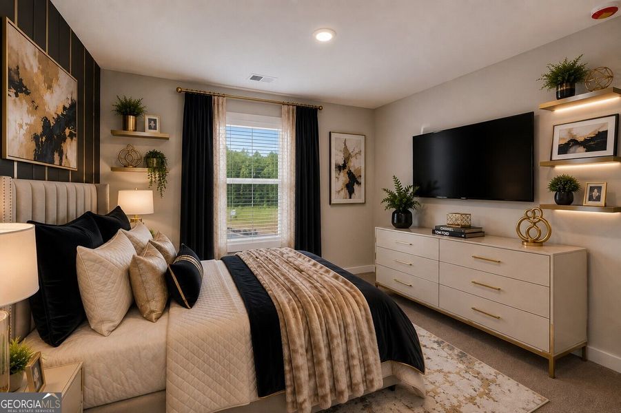 Furnished interior view inside a new home in The Fairways at Mirror Lake, Villa Rica (Image 38).