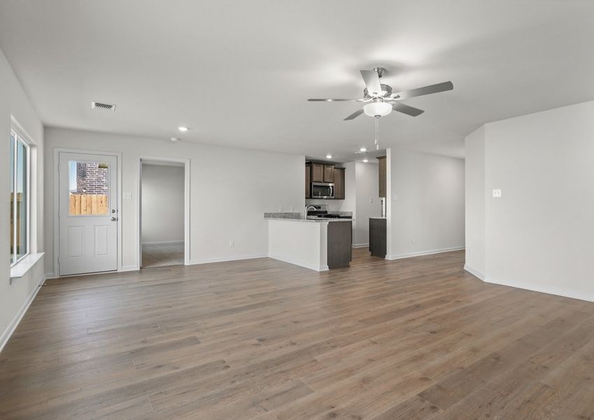 The Ashton has a wonderful open layout that connects the living spaces.
