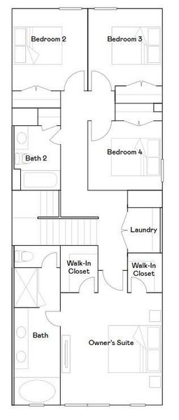 2D floor plan layout of this home in Sierra Vista, Rosharon, TX (Image 2).