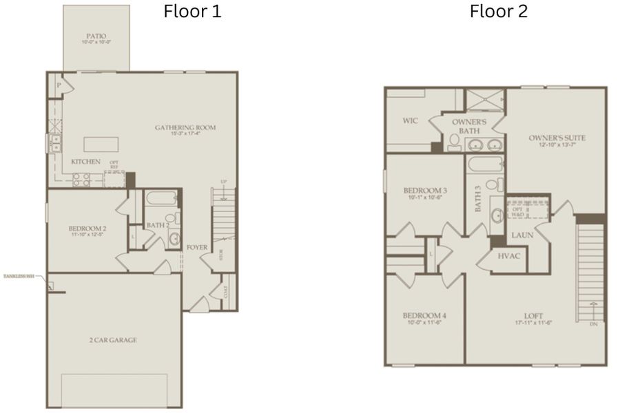 Floor Plan Level 1 and 2