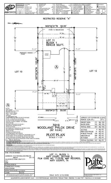 Plot plan Plot plan