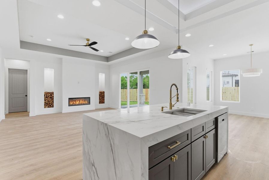 Furnished interior view inside a new home in , New Waverly (Image 7).