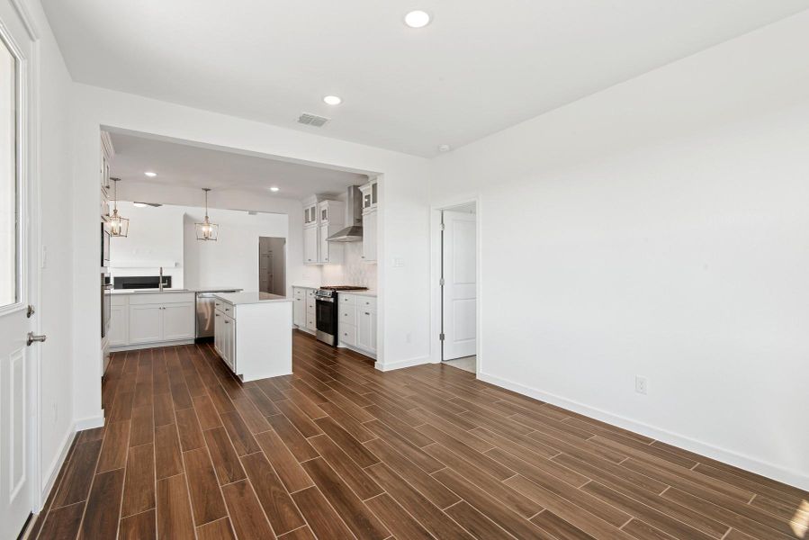 Dining area just off the kitchen