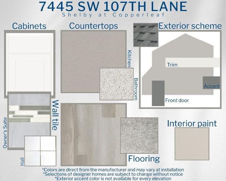 Shelby - Colors for this home