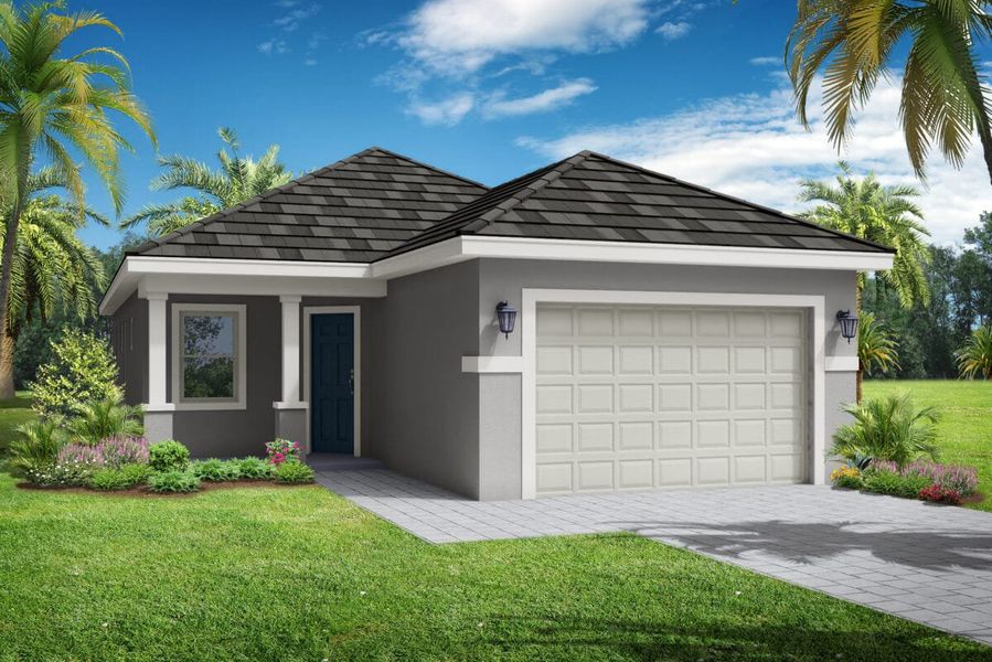 Representative exterior photo of a completed home built from the Nevis by Medallion Home in The Willows, Parrish, FL (Image 10).
