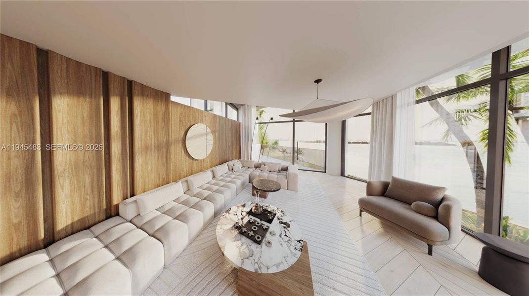 Furnished interior view inside a new home in , Miami (Image 6).