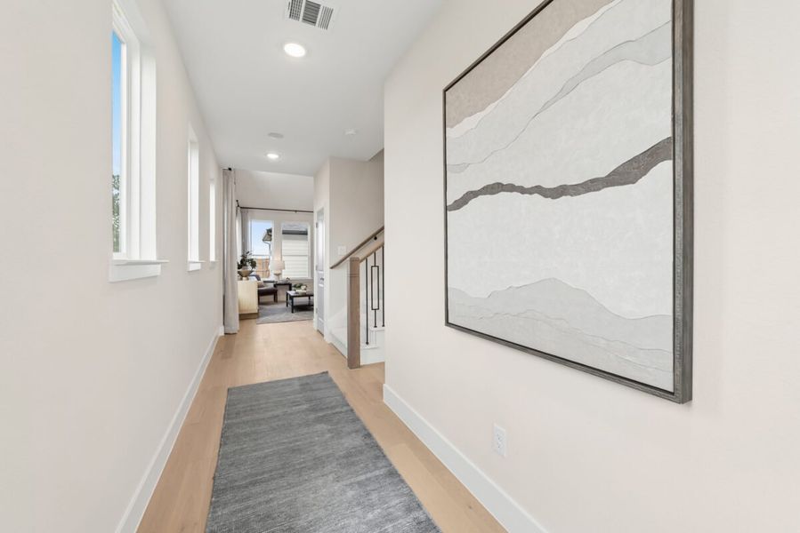 Representative unfurnished interior of a home built from the Broadway by Landon Homes in Fields - East Village, Frisco (Image 22). Representative unfurnished interior of a home built from the Broadway by Landon Homes in Fields - East Village, Frisco (Image 22).