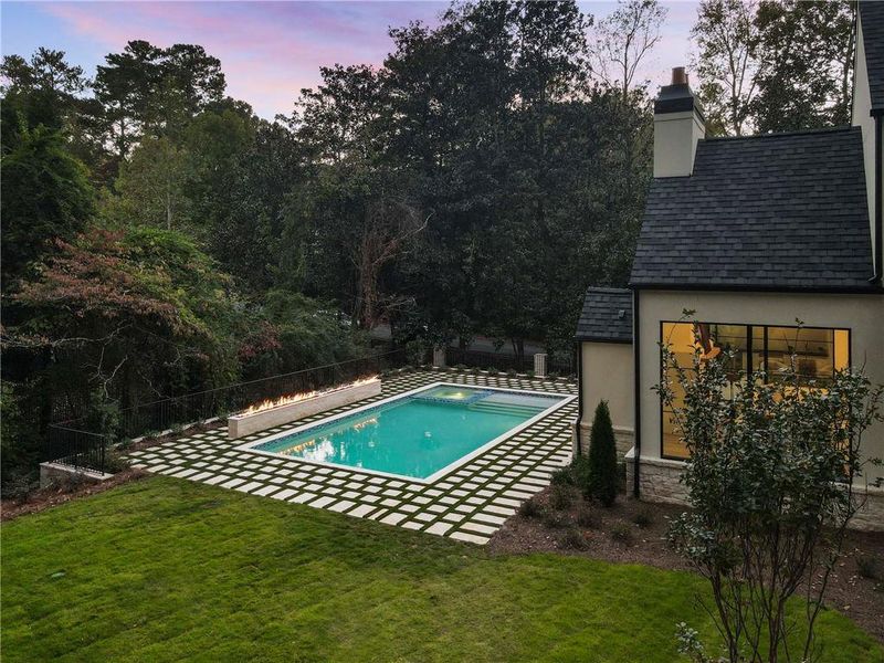 Exterior details and patio area of a home in , Sandy Springs (Image 3). Exterior details and patio area of a home in , Sandy Springs (Image 3).