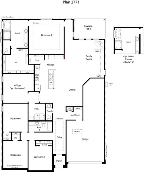 2D floor plan layout for the Weston by D.R. Horton in Wellborn Settlement, College Station, TX (Image 4). 2D floor plan layout for the Weston by D.R. Horton in Wellborn Settlement, College Station, TX (Image 4).