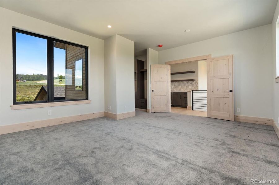 Double door entry to upper bedroom #4