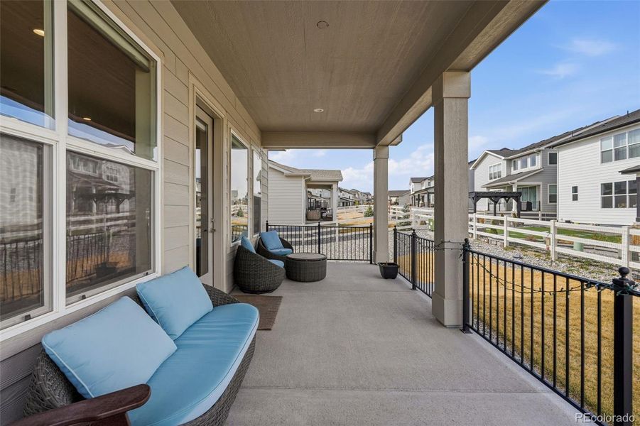 Exterior details and patio area of a home in , Parker (Image 3).