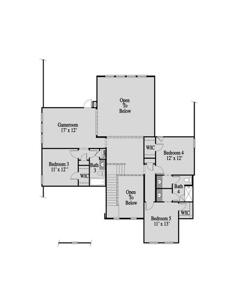 2D floor plan layout of this home in Edgewater, Fate, TX (Image 6).