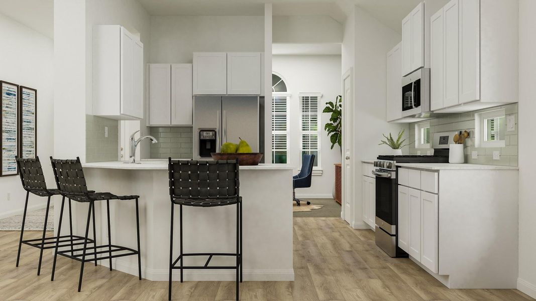 Furnished interior view inside a new home in Lively Ranch: Brookstone Collection, Georgetown (Image 10).