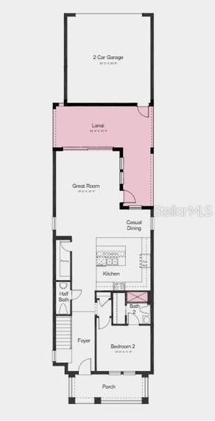 2D floor plan layout of this home in Center Lake Ranch Community Group Page, St. Cloud, FL (Image 3).