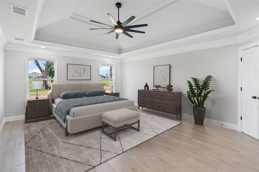 virtually Staged: Primary Bedroom