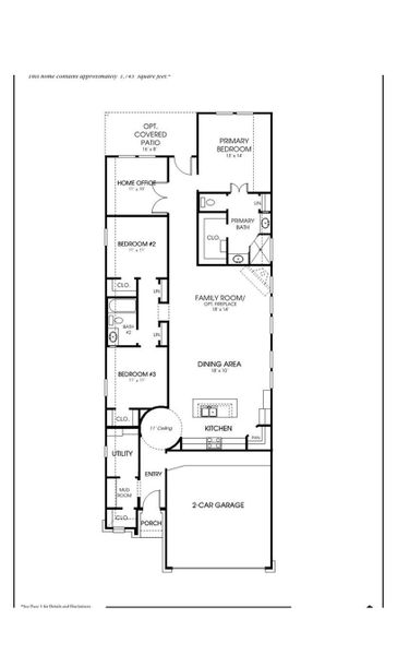 2D floor plan layout of this home in Wildtree, Montgomery, TX (Image 3).