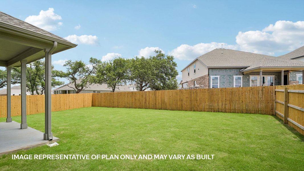 Exterior details and patio area of a home in Rosenbusch Ranch, Leander (Image 4). Exterior details and patio area of a home in Rosenbusch Ranch, Leander (Image 4).