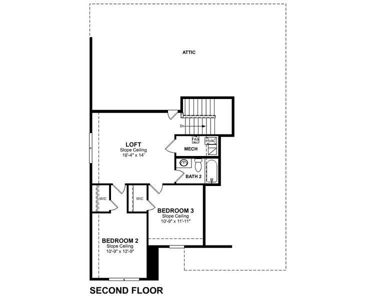 2D floor plan layout for the Avalon by Beazer Homes in Goodland: Overlook 60', Midlothian, TX (Image 4).