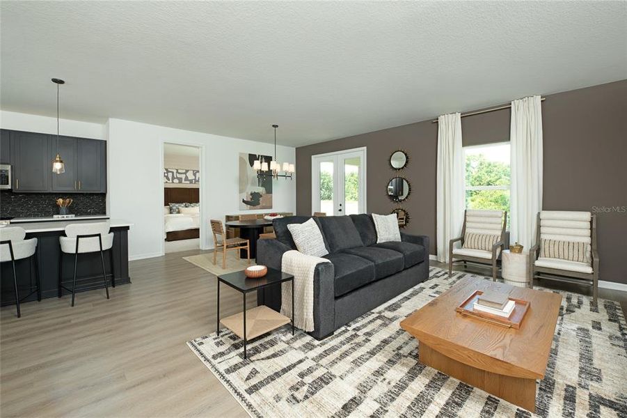 Furnished interior view inside a new home in , Kissimmee (Image 4). Furnished interior view inside a new home in , Kissimmee (Image 4).