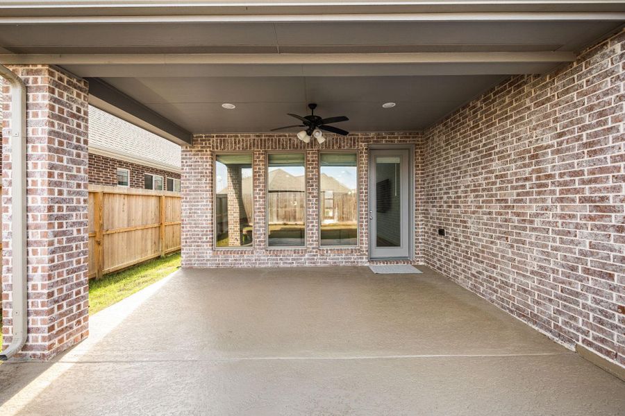 Extended Covered Patio with spray decking Extended Covered Patio with spray decking