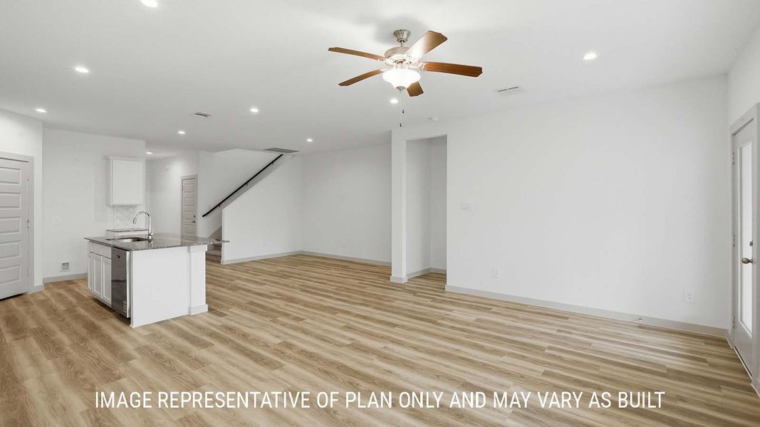 Representative unfurnished interior of a home built from the Mitchell by D.R. Horton in China Grove, China (Image 18).