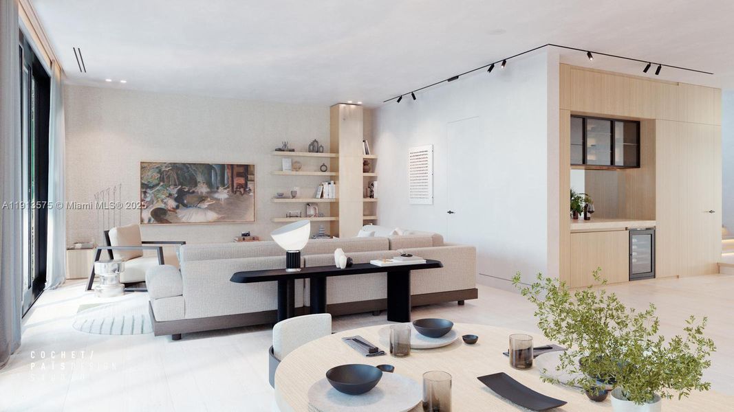 Furnished interior view inside a new home in , Miami (Image 7). Furnished interior view inside a new home in , Miami (Image 7).