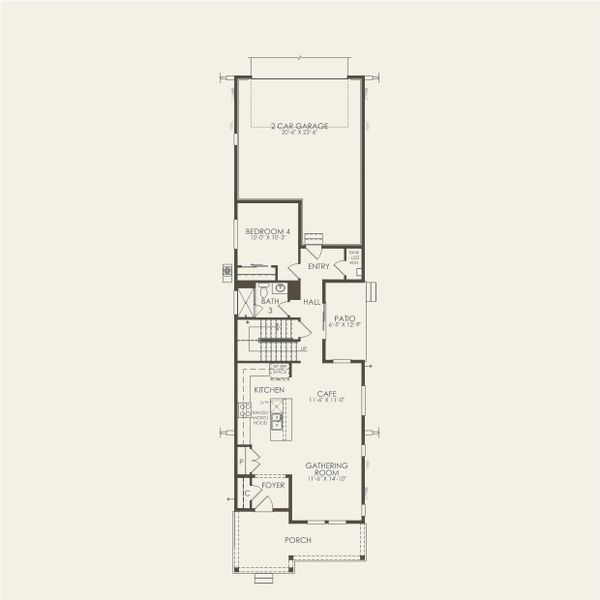 2D floor plan layout for the Rowen by Pulte Homes in Barefoot Village, Longmont, CO (Image 5).