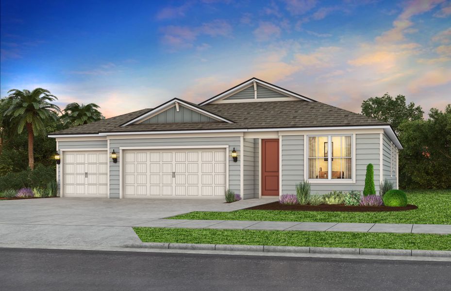 Representative exterior photo of a completed home built from the Highgate Select by Pulte Homes in Joseph Oaks, Jacksonville, FL (Image 19).